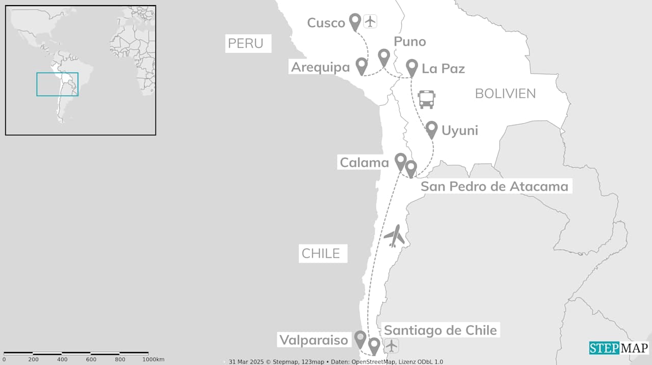 Chile, Bolivien & Peru: From Uyuni to Mighty Machu Picchu