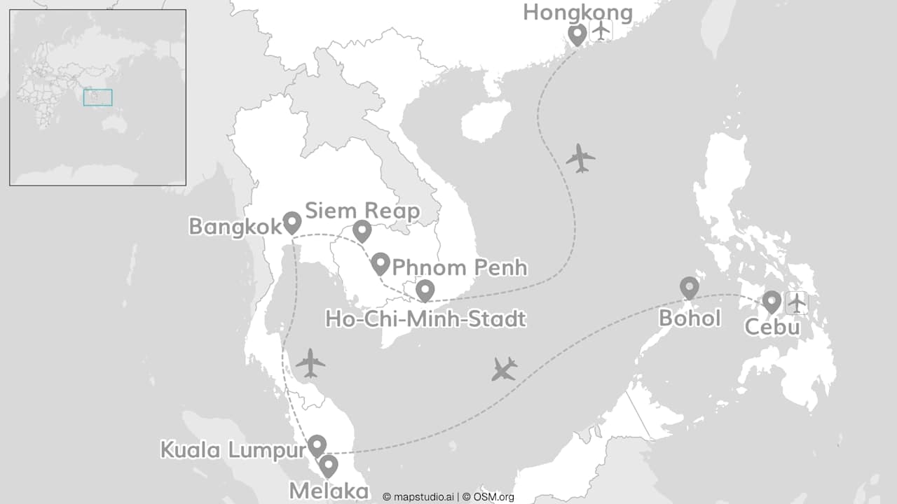 All around Asia: Skylines, Temple & Island Adventure!